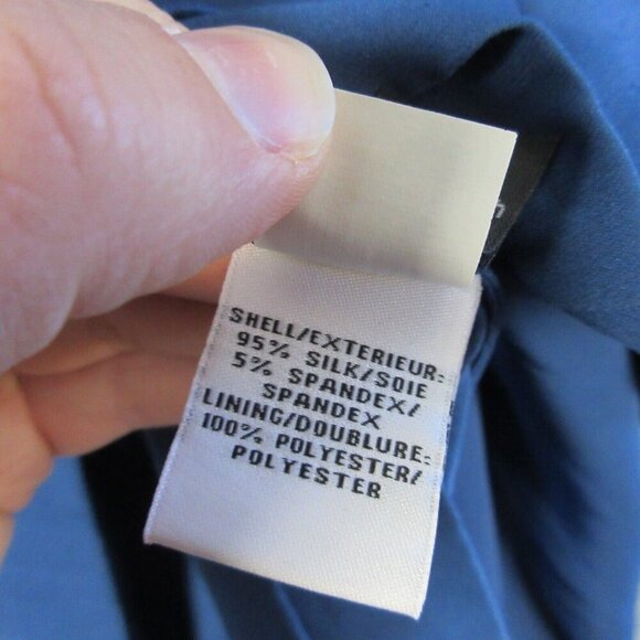 Diane Von Furstenberg Front Tie Overlapping Silk Mini Dress Ruched 8 Blue 278 - Picture 5 of 14